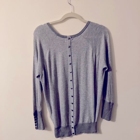 Shrinking Violent Long Grey Sweater Crew Neck Thin Sweater Women’s Extra Small - Picture 2 of 5